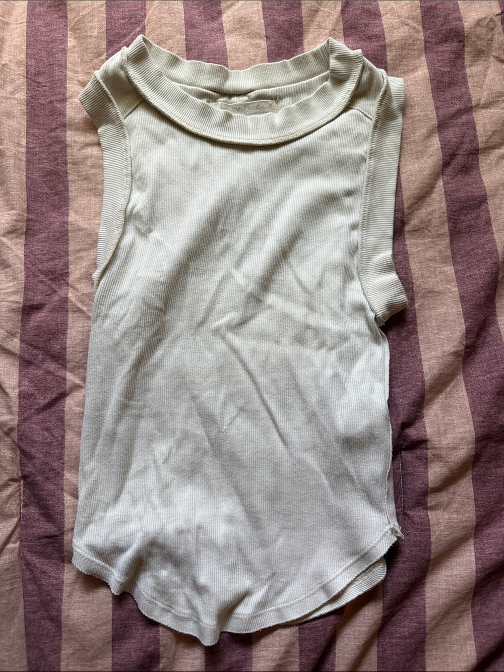 FP Ribbed Tank Top in Cream